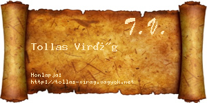 Tollas Virág névjegykártya