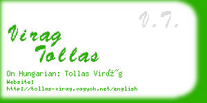 virag tollas business card